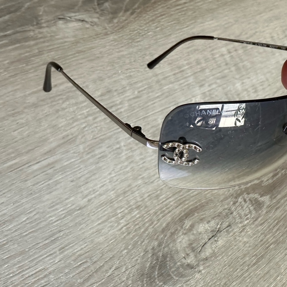 Vintage Chanel Gradient Blue Gray Sunglasses